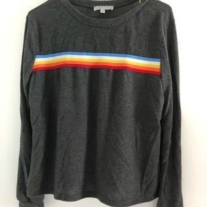 Rainbow stripe sweat shirt